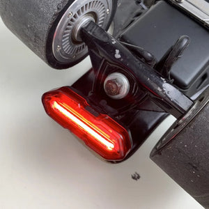 USB Rechargeable LED Light, Front & Rear, Fits E-board Bikes, Helmets. Red + White