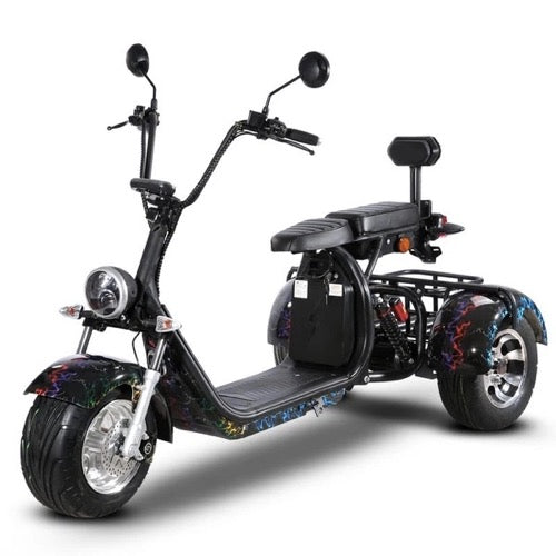 Tricycle citycoco 2000W scooter, eec Electric certified, Skateboard coc Koowheel - with basket, golf